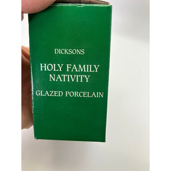 Dicksons Holy Family Nativity Galzed Porcelain Vintage Christmas Decoration - Picture 9 of 11